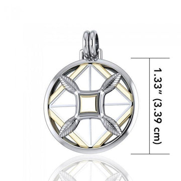 Protection and Growth Silver and Gold Accent Pendant MPD1241 - Jewelry